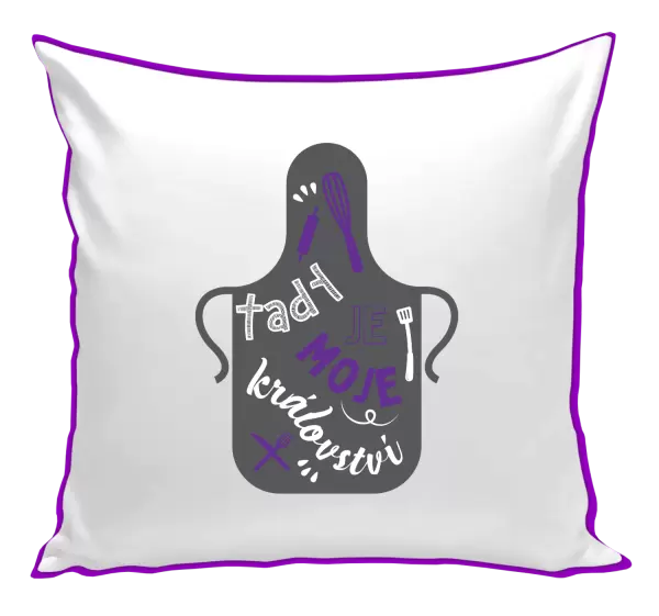 Polštář Tady je moje království - zástěra