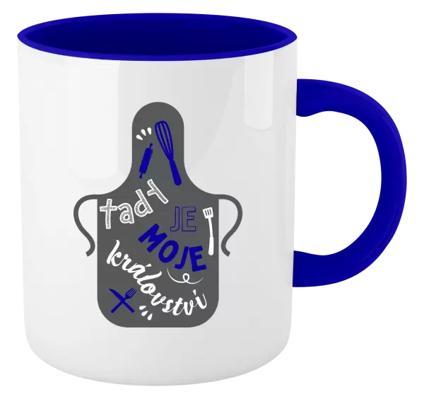 Hrnek Tady je moje království - zástěra