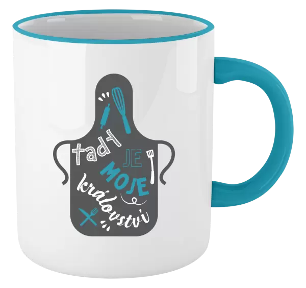 Hrnek Tady je moje království - zástěra