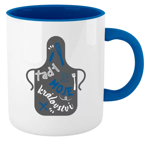 Hrnek Tady je moje království - zástěra