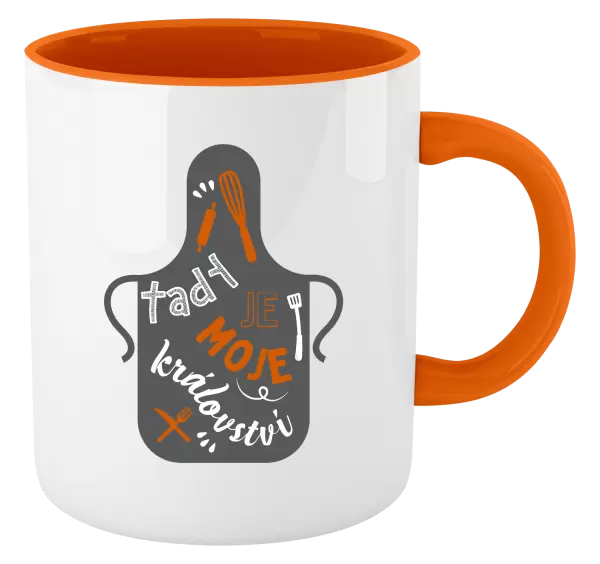 Hrnek Tady je moje království - zástěra