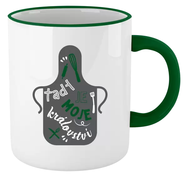 Hrnek Tady je moje království - zástěra