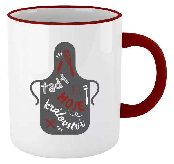 Hrnek Tady je moje království - zástěra