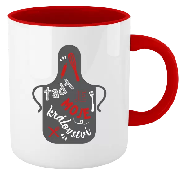 Hrnek Tady je moje království - zástěra