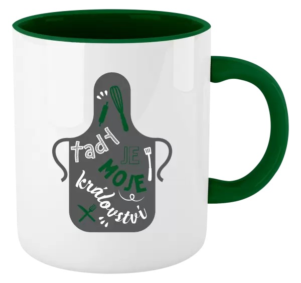 Hrnek Tady je moje království - zástěra