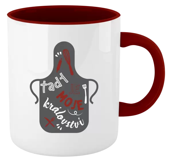 Hrnek Tady je moje království - zástěra