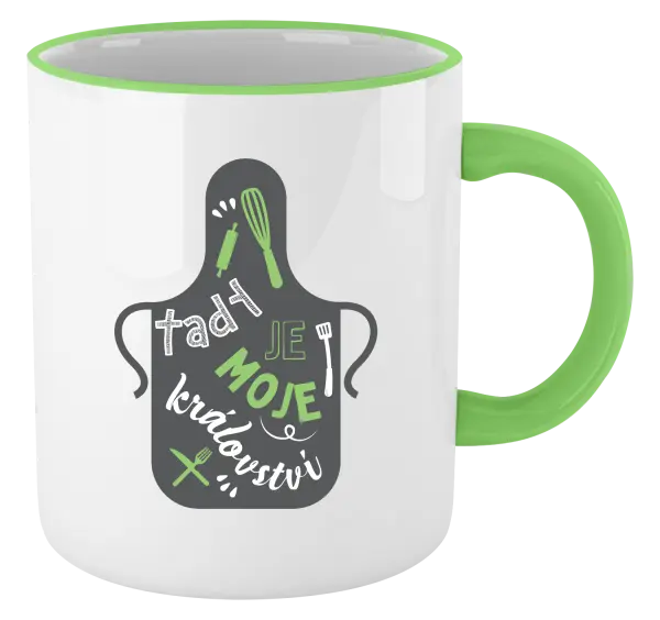 Hrnek Tady je moje království - zástěra