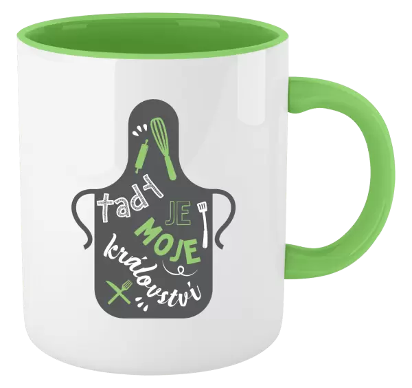 Hrnek Tady je moje království - zástěra