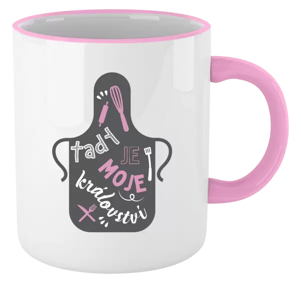 Hrnek Tady je moje království - zástěra