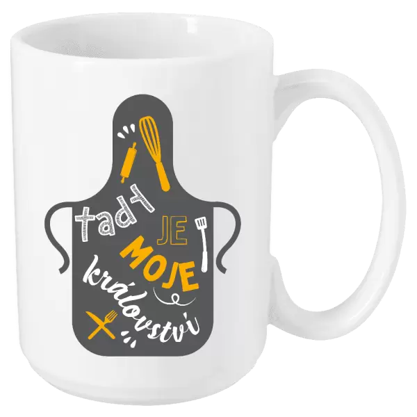 Hrnek Tady je moje království - zástěra