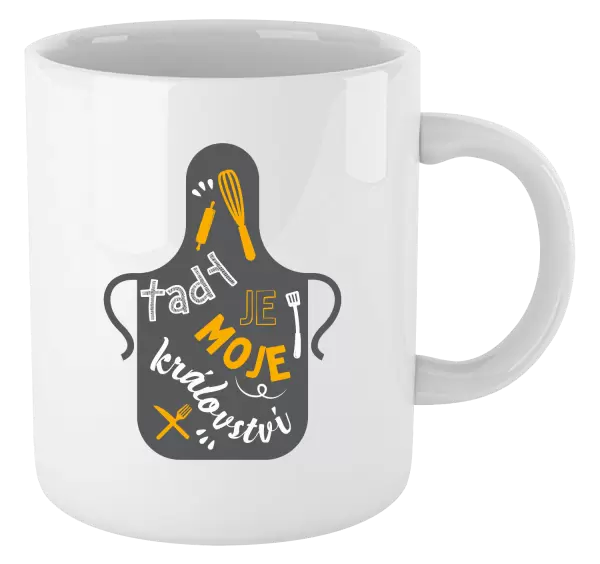 Hrnek Tady je moje království - zástěra