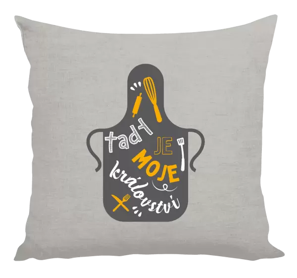 Polštář Tady je moje království - zástěra