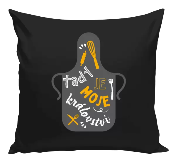 Polštář Tady je moje království - zástěra