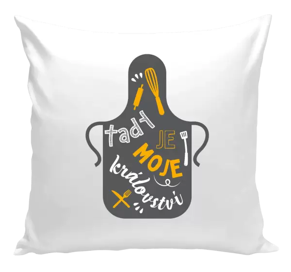 Polštář Tady je moje království - zástěra