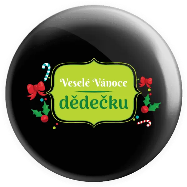 Placka Veselé Vánoce, dědečku