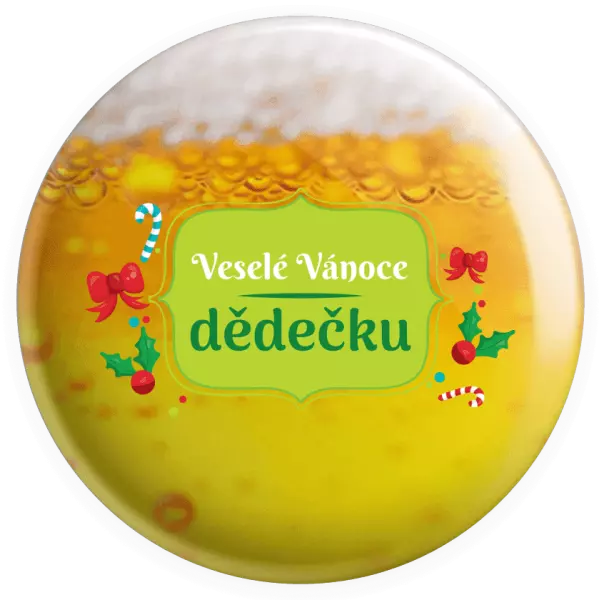 Placka Veselé Vánoce, dědečku