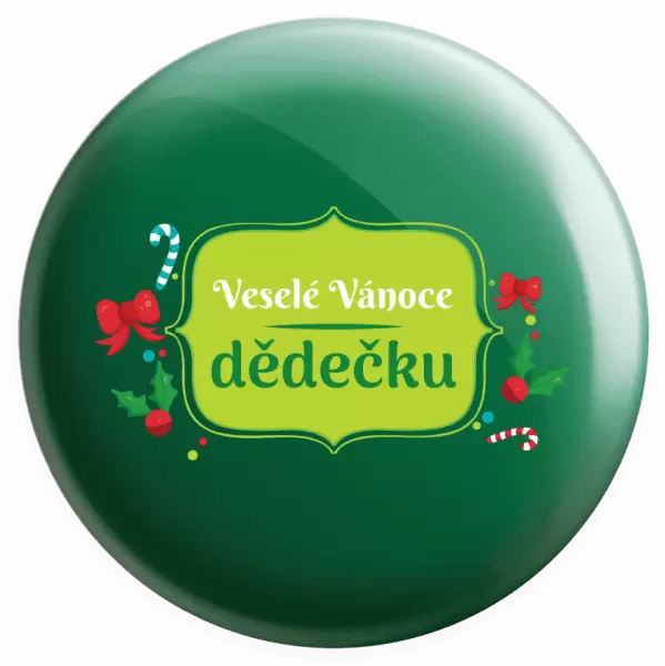 Placka Veselé Vánoce, dědečku