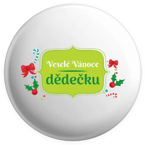 Placka Veselé Vánoce, dědečku