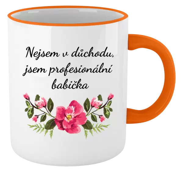 Hrnek Nejsem v důchodu, jsem profesionální babička