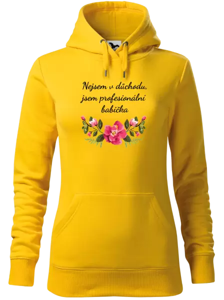Dámská mikina Nejsem v důchodu, jsem profesionální babička