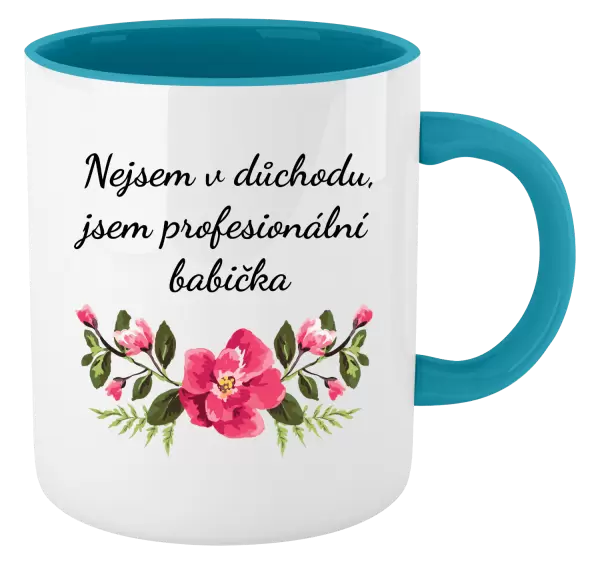Hrnek Nejsem v důchodu, jsem profesionální babička