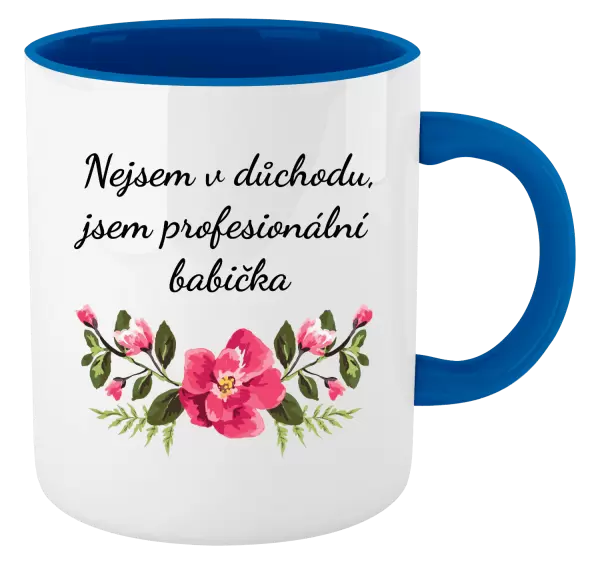 Hrnek Nejsem v důchodu, jsem profesionální babička