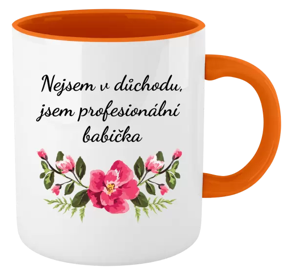 Hrnek Nejsem v důchodu, jsem profesionální babička