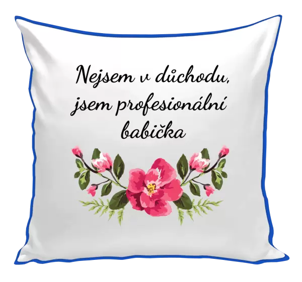 Polštář Nejsem v důchodu, jsem profesionální babička