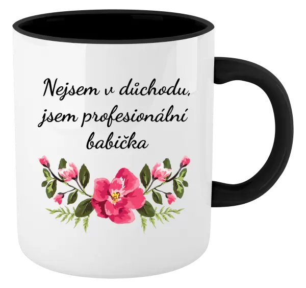 Hrnek Nejsem v důchodu, jsem profesionální babička