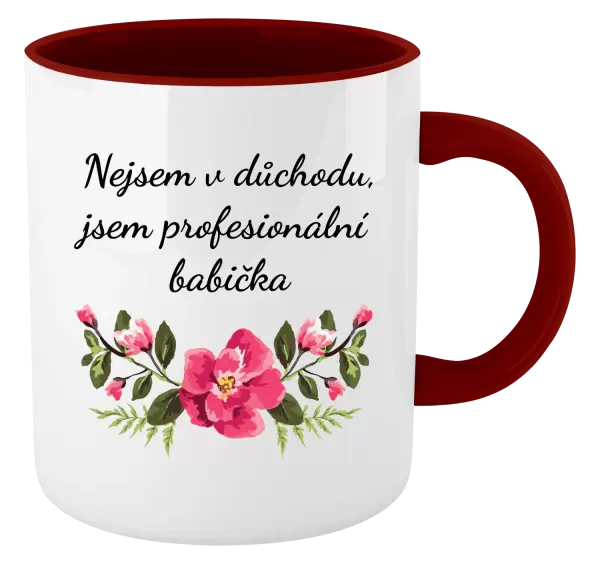 Hrnek Nejsem v důchodu, jsem profesionální babička