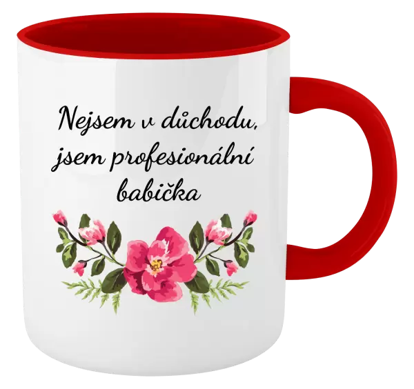 Hrnek Nejsem v důchodu, jsem profesionální babička