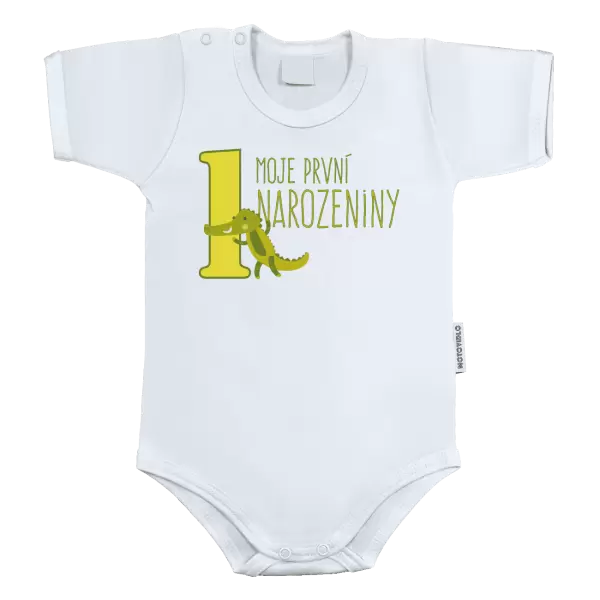Dětské body Moje první narozeniny - krokodýl