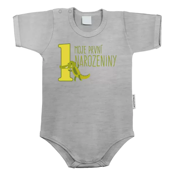 Dětské body Moje první narozeniny - krokodýl