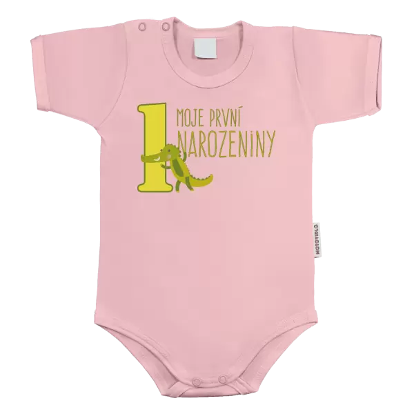 Dětské body Moje první narozeniny - krokodýl