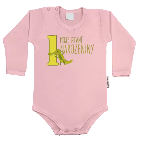 Dětské body Moje první narozeniny - krokodýl