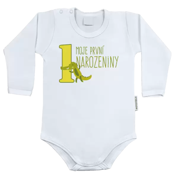 Dětské body Moje první narozeniny - krokodýl