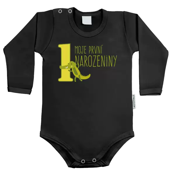 Dětské body Moje první narozeniny - krokodýl