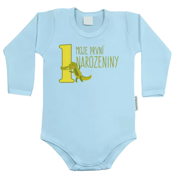 Dětské body Moje první narozeniny - krokodýl