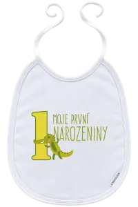 Dětský bryndák Moje první narozeniny - krokodýl