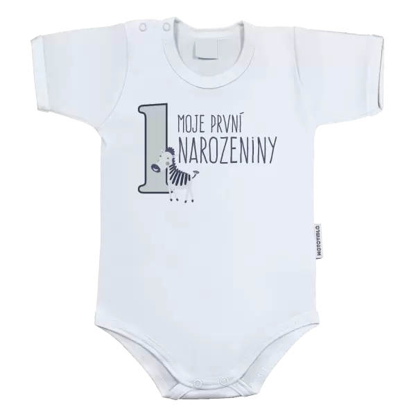 Dětské body Moje první narozeniny - zebra