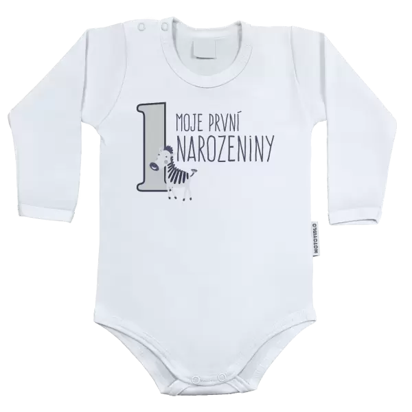 Dětské body Moje první narozeniny - zebra