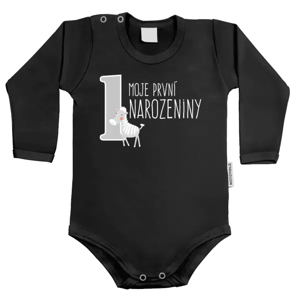 Dětské body Moje první narozeniny - zebra