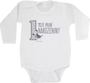 Dětské body Moje první narozeniny - zebra