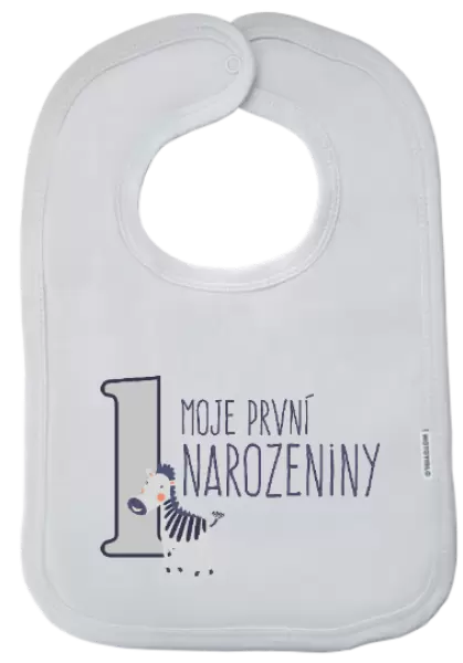 Dětský bryndák Moje první narozeniny - zebra