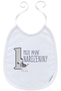 Dětský bryndák Moje první narozeniny - zebra