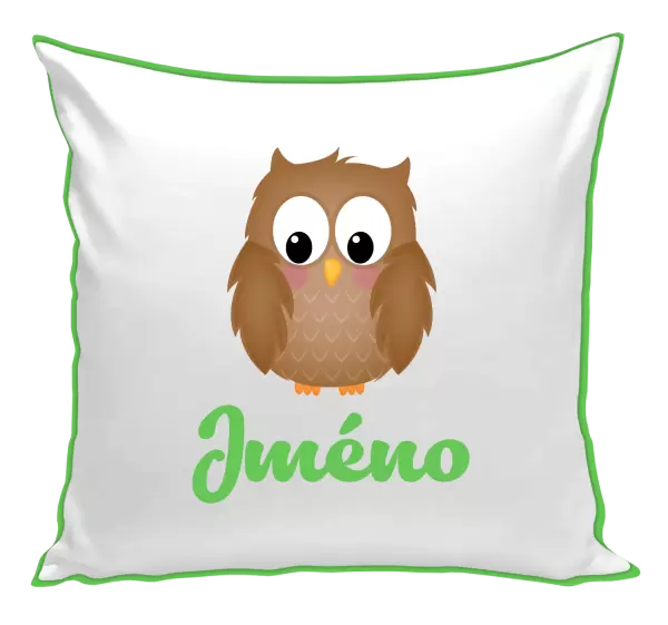 Polštář Sovička se jménem