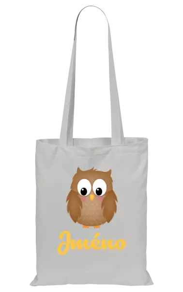 Látková taška Sovička se jménem