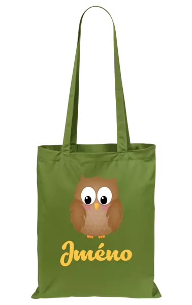 Látková taška Sovička se jménem