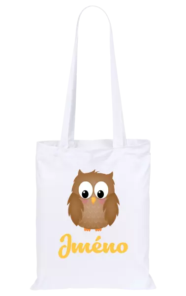 Látková taška Sovička se jménem