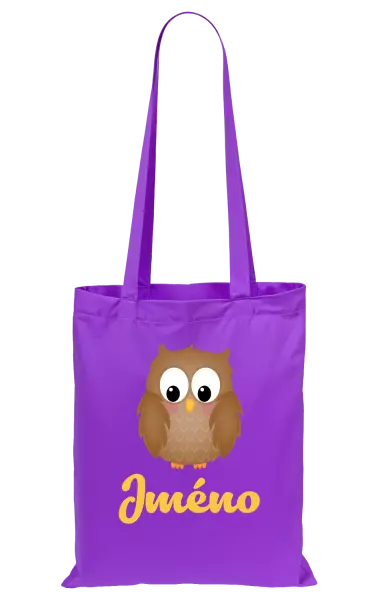 Látková taška Sovička se jménem